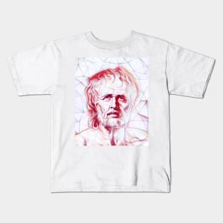 Lucius Annaeus Seneca Portrait | Lucius Annaeus Seneca Artwork | Line Art Kids T-Shirt